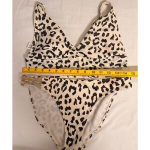 Aerie Black & White Animal Print  Bikini Set  Size Medium